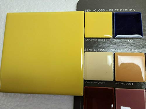 Sunflower Yellow Ceramic Tile 4 In Vintage 4X4 Daltile Color Dh50 Subway Square Shower Bathroom Kitchen Backsplash Mosaic Arts Crafts Boxes 10 Piece #TOP1
