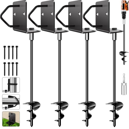 Ground Anchors Shed Anchors 14' Set of 4 Trampoline...