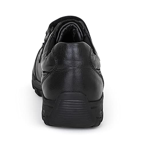Kid's Tread Outsole Leather Sneaker, Hook-and-Loop Fastener, Stylish Active Casual Shoe Ideal for School and Sports4
