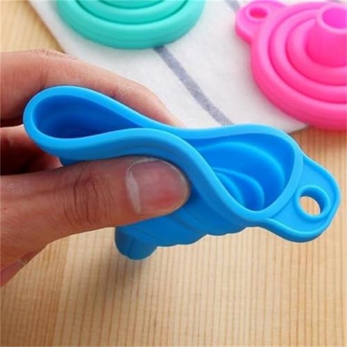 Image of Oblivion Funnel For Kitchen - Silicone Collapsible Foldable Oil Funnel for Dispenser - Food Grade Heat Resistant Liquid Transfer Tool - Space Saving Funnel for Kitchen, Bathroom & Garage (Pack of 1)