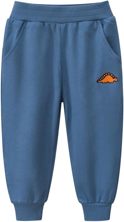 GFQLONG Toddler Boys 3 Pack Cotton Active Jogger Pants,Kids Cartoon Sweatpants Casual Lounging Bottoms - Image 8