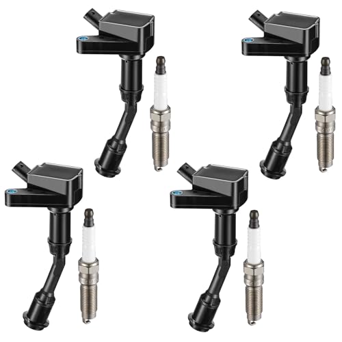 Image of BDFHYK Ignition Coil Pack UF735 and Iridium Spark Plugs SP539 Compatible with Ford Fusion 2014-2020 Escape 2017-2019 1.5L L4 Ford Oem Coil Pack Coil for DS7Z12029A DG554 Set of 4
