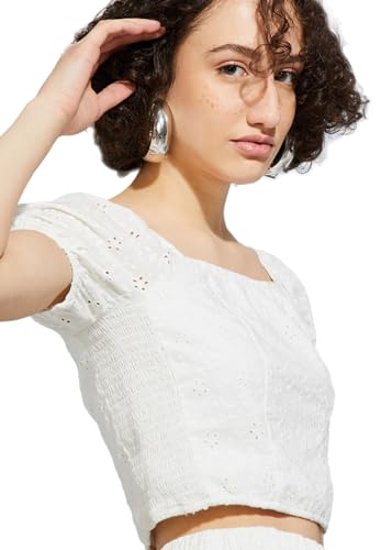 Image of Max Women's Cotton Regular Fit Cropped Top