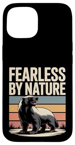 Fearless By Nature Honey Badger ���B���e�[�W �X�}�z�P�[�X iPhone 15 �p