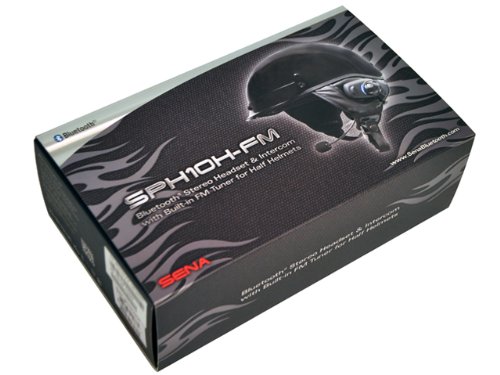 Sena Sph10H-Fm-01 Motorcycle Bluetooth Stereo Headset And Intercom With Built-In Fm Tuner For Half Helmets, Black #TOP2