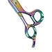 Dog Hair Scissors for Grooming - 7.5 Inch Straight Rainbow - Beautiful, Comfortable, Ergonomic, Professional, Durable, Sharp - Cutting Sheers