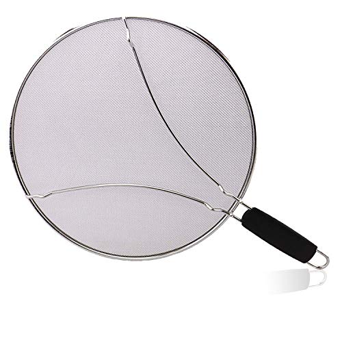 Splatter Screen For Frying Pan 13 Inch- Grease Splatter Guard For Cooking-Stops Almost