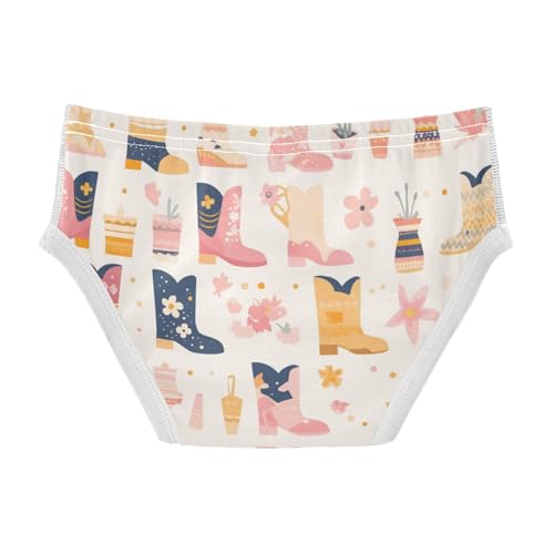 KLL Western Boots Design Boho Scotland Toddler Boys Soft Briefs Breathable Children Undies2