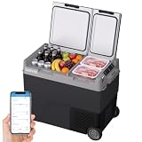 Car Refrigerator, 61QT(58L) Dual Zone Car Fridge Portable Freezer Compressor Electric Cooler, Portable Refrigerator...