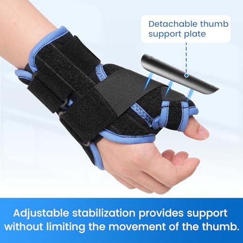 Image of Velpeau Wrist Brace with Thumb Spica Splint for De Quervain's Tenosynovitis, Carpal Tunnel Pain, Stabilizer for Tendonitis, Arthritis, Sprains & Fracture Forearm Support Cast (Short, Left Hand -S)