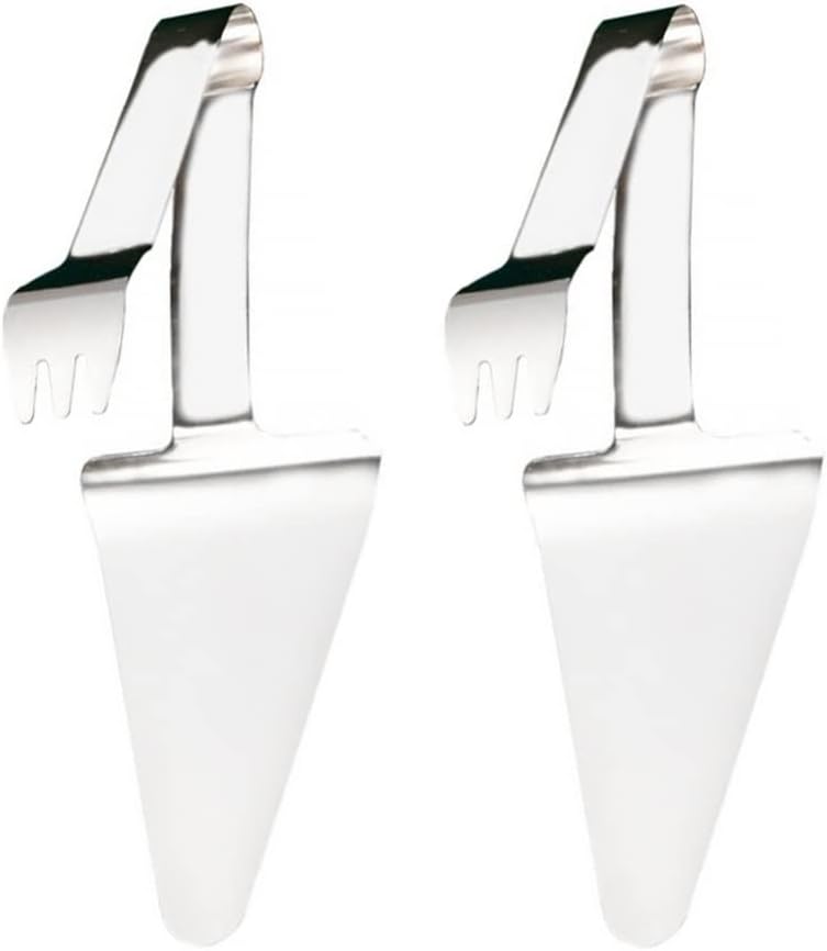 2pcs Stainless Steel Pizza Shovels Cheese Shovels Cake Spatulas Server Cake Holder Transfer Triangular Spade Spatula (Silver)