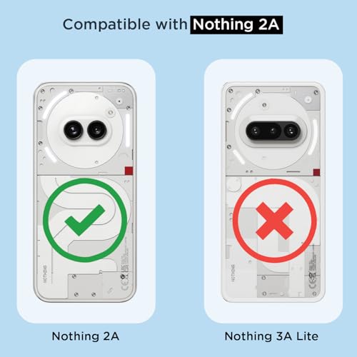 Image of Amazon Basics Back Cover for Nothing Phone 2A / Nothing Phone 2A Plus Mag-Safe Shockproof PC + TPU Protective Case Magnetic Support Bumper Case (Transparent Mag-Safe)