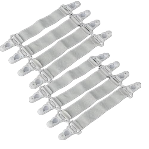 Bed Sheet Holder Straps, 8 Pcs Household Bed Sheet Mattress Fasteners Bed Sheet Holder Straps Sheet Stays Keepers Bedsheet Holders Fasteners