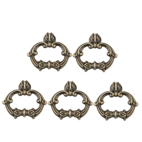 HORIALENCE 5セット アンティークカラー引き出し取っ手 クラシックキャビネットノブ キッチン用多機能キャビネットハンドル
