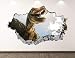 West Mountain Dinosaur Wall Decal Art Decor 3D Smashed Wild Animal Sticker Mural Kids Room Custom Gift BL63 (22