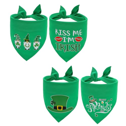 BESPORTBLE 4 pañuelos triángulo para perros verde