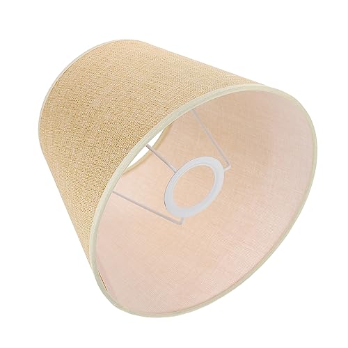 UKCOCO Abat-Jour Lampadaire Abat-Jour Rechargeable Plafond Lampe LED Décoratif Bureau Osier Esthétique Lin Rotin Abat-Jour Cire Bougies Prise Parfumée Pendentif Abat-Jour Fer Beige