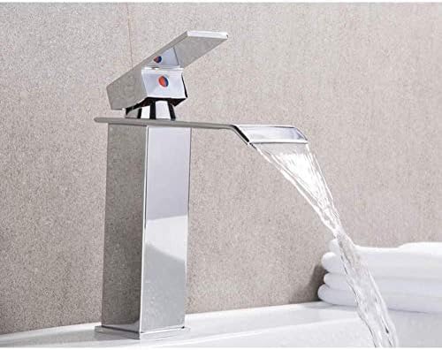 Robinet de lavabo cascade en laiton mitigeur carré eau chaude et froide - 2