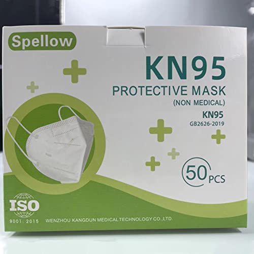 Kn95 Disposable Face Masks, 50Pcs 5-Layer Breathable Safety Masks For Men Women, Protective Cup Dust Masks Against Pm2.5 Dust ≥95% Filter Efficiency(Dark Green) #TOP1