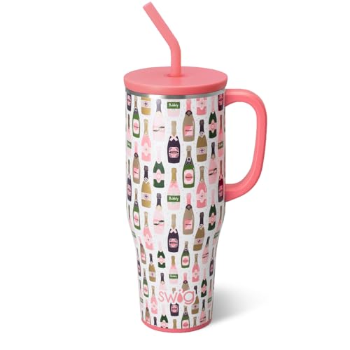 Swig Life 40oz Insulated Mega Mug with Handle & Straw, Bubbly