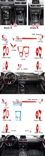 Autocollants 5D noir fibre de carbone Mazda 3 Axela pour console centrale - 2