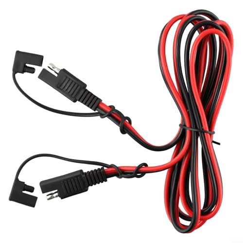 Câble d'extension SAE 14 AWG robuste avec connecteur SAE vers SAE et couvercle anti-poussière pour des connexions sécurisées 12 V 24 V dans les chargeurs de panneaux solaires