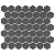 1.5" Dark Gray Chalkboard Matte Hexagon Wall Floor Tile (1 Sheet)
