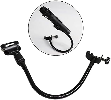Perfeclan Microphone Stand,Flexible Gooseneck Desktop Mic Stands Holder with Heavy Duty Desk Clamp, 3/8'' to 5/8'' Screw Adapter 360 Adjustable Compact