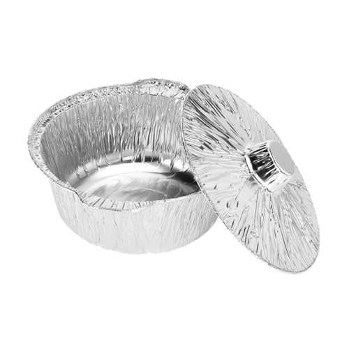 PRETYZOOM Outdoor Portable Tin Foil Cooking Pot Heavy Duty Barbecue Food Pan for Camping Picnics and Open Flame Heating for Baking and Meal Prep