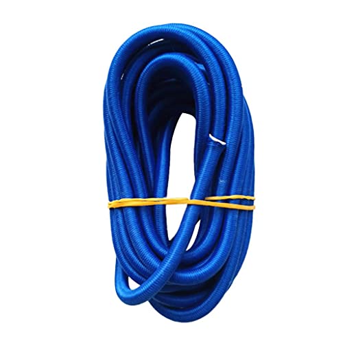 3 Pieces Elastic Shock Cord Bungee Rope Tie Down Line With Flexible Rubber Latex Core And Polyester Sheath, Wear Resistant And Easy To Use, Blue_desvips.com