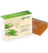 AGARTA NATURAL HANDMADE TEA TREE SOAP BAR MADE WITH ORGANIC OILS, FOR FACE, BODY, HAIR AND DANDRU...