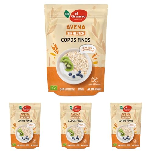 El Granero Integral - Copos Suaves de Avena Integral Ecológica - 500 g - Sin Azúcar Añadido y Sin Gluten - Aptos para Veganos - Alto Contenido en Fibra y Proteínas - Aporta una Dosis Extra de Energía