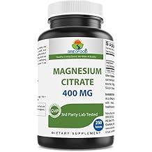 Brieofood Magnesium Citrate 400 mg Elemental Mg per Serving - 250 Tablets - Muscle Relaxation Citrato de Magnesio
