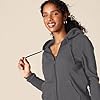 Amazon Essentials Women's Fleece Full-Zip Hoodie (Available in Plus Size), Dark Grey Heather, XXL #3