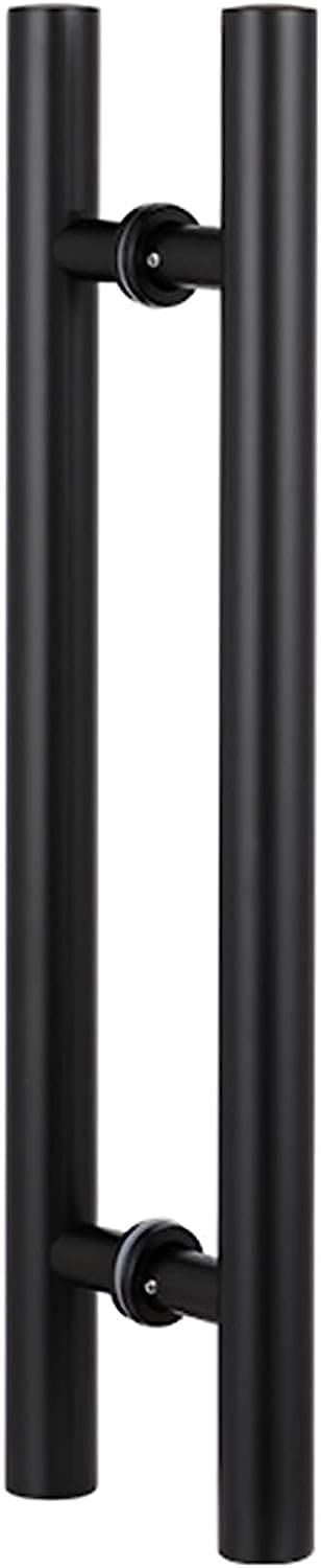 Bhgfyxbs Matte Black Door Handle Interior Exterior Door Pull Push Handle, Stainless Steel Sliding Brushed Barn Door Handle, Contemporary Entry Door Handle For Front Door/Wooden Doors/Silver/1,-120Cm/47.2In