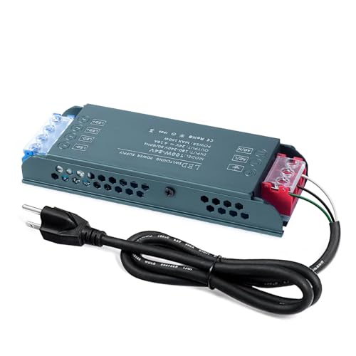 Image of QNNP LED Driver 100 Watts 24V with Plug Low Voltage Transformer Power Supply Transformer Adapter AC 100V-265V to 24V DC, LED Power Supply for Indoor Lighting