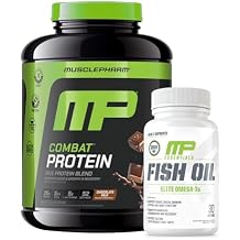 Muscle Pharm Combat 4lb Chocolate Protein & MusclePharm Fish Oil