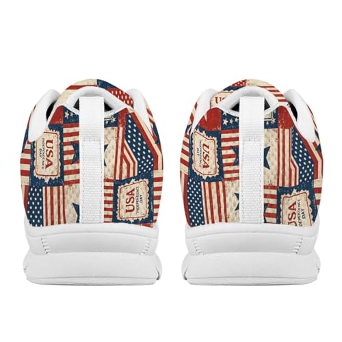 Image of GIFTPUZZ Mens Lace Up Athletic Trainers Running Sneakers Wedge Breathable Gym Lightweight Sports Tennis Shoes