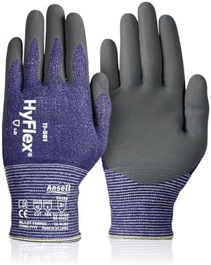 Ansell HyFlex 11-561 Ultra-Light Weight Cut-Resistant Gloves, XL, 1 Pair