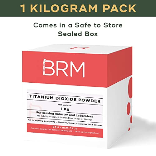 BRM Chemicals Titanium Dioxide Powder 1 KG For Soap Making, Shampoo
