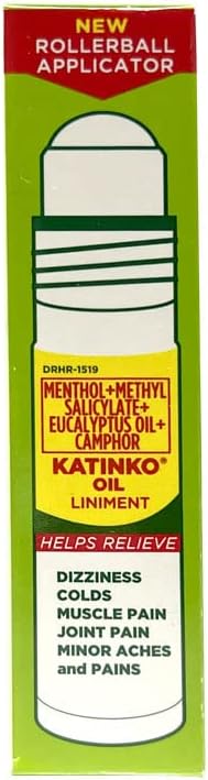 Katinko Oil Liniment Rollerball Applicator, 10ml (6 Pack)