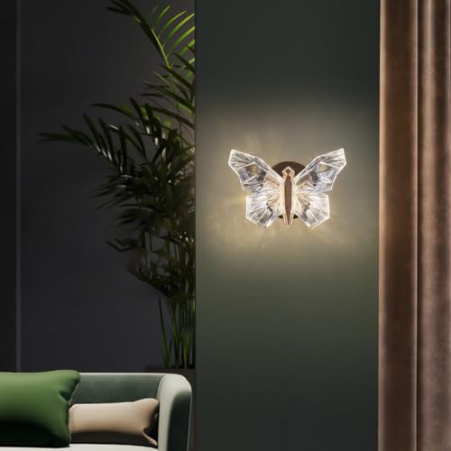 Apliques de Pared LED Mariposa Lámpara Interior de Acrílico Luz Neutra