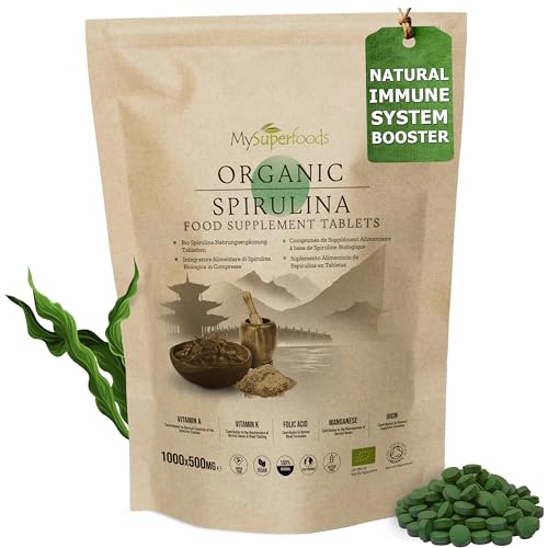 Spirulina Tablets | 5000mg per Serving | 1000 Tablets | Organic | Immune Support Booster | MySuperfoods