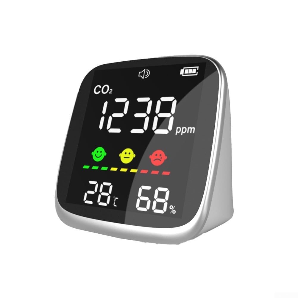 Zoegneer Portable Detector Air Quality Monitor, Carbon Monoxide Meter For Mini Temperature And Humidity Meter