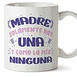 ☕ TAZAS DE CERÁMICA DE ALTA CALIDAD, con una tinta sublime que la convierte en RESISTENTE al microondas y lavavajillas. Color blanco, 11 oz / 350 ml. Después del cumpleaños o celebración de tu MADRE, la taza va a perdurar como un recuerdo muy original… Y más que eso, si quieres mejorar tu relación con la Mejor MAMÁ del Mundo, desayuna con ella, dale un fuerte abrazo y dile “te quiero MADRE”.