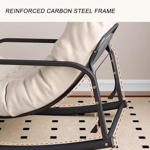 Chaise à bascule double rembourrée avec balancement fluide pour porche - 8