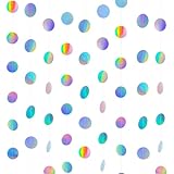 TIESOME 4 Stück Glitzer Papier Girlande, 52 Ft Bunt Circle Dots Garland, Hängende Iridescent Runde Garland Dekoration Kreis Banner Girlanden für Party Geburtstag Hochzeit Jubiläen Aufhängen