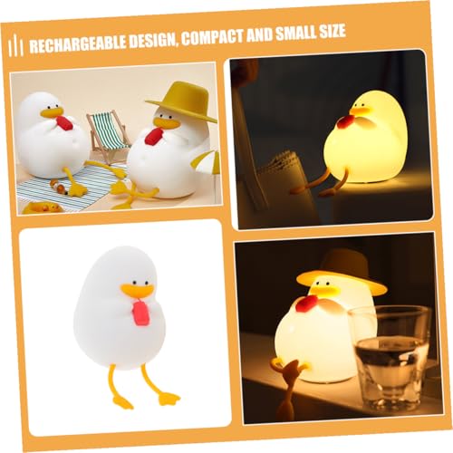 Lámpara de Noche Pato de Silicona Recargable para Dormitorio miniatura 4