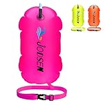 Jodsen Swim Buoy,Outdoor Swim Float,Inflatable Swim Buoy,Tow Air Float Suit,for Open Water Swimming Sports Snorkeling Triathletes Racing Training Accessories, Swim Bubble Highly Visible (Rose)