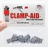 Hose Clamp End Protectors by Clamp-aid. For 5/16' wide bands. Package of 20. Color: Gray